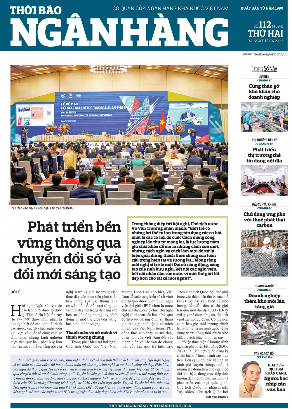 Số 112 ra ngày 18/9/2023