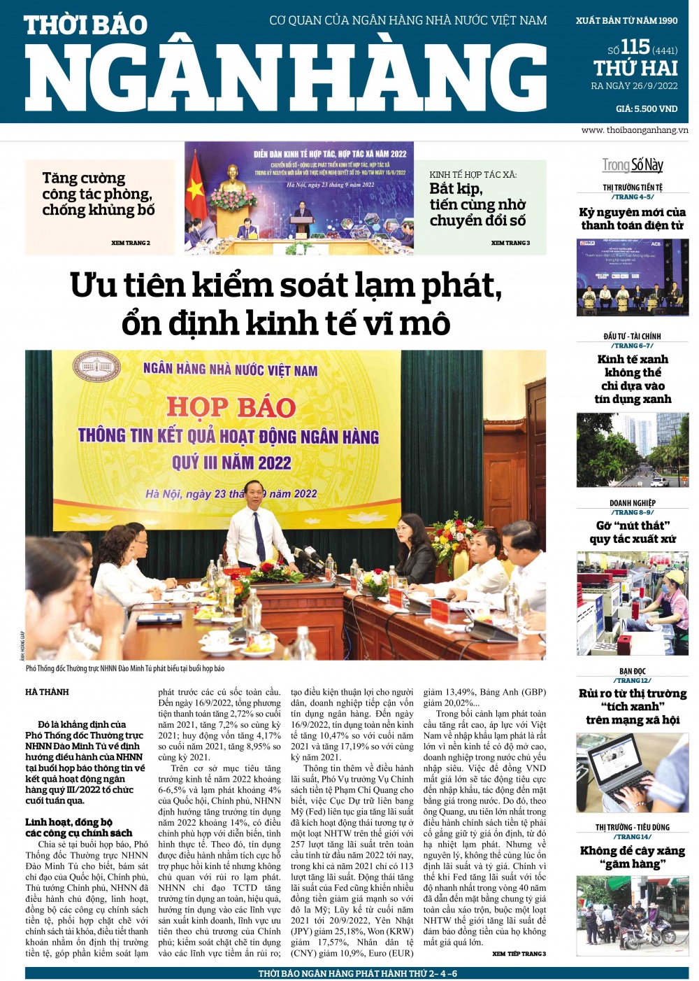 Số 115 ra ngày 26/9/2022